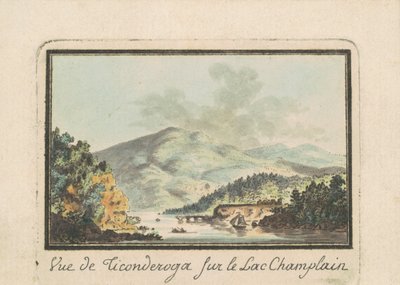 Vue de Ticonderoga depuis le lac Champlain - Charles B. J. Févret de Saint Mémin