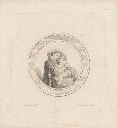 Madonna della seggiola - Charles B. J. Févret de Saint Mémin, after Raphael