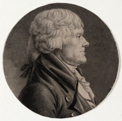 Thomas Jefferson, pub. 1806 - Charles Balthazar Julien Fevret de "Saint Mémin 1770 1852".
