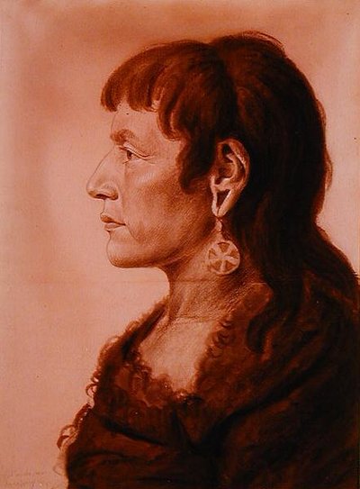 Femme de Iowas - Charles Balthazar Julien Févret de Saint Mémin