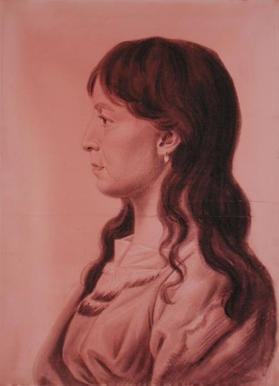 Maïs jaune, fille indienne des Iowas du Missouri - Charles Balthazar Julien Févret de Saint Mémin