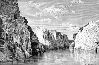 La gorge des Roches de Marbre, Inde, 1895 - Charles Barbant