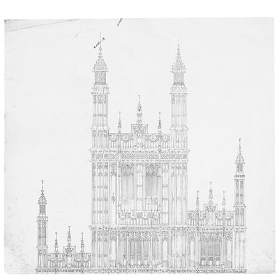 Dessin pour les Chambres du Parlement, vers 1836-40 - Charles Barry