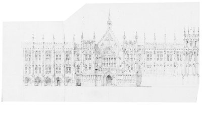 Dessin pour les Chambres du Parlement, vers 1836-40 - Charles Barry