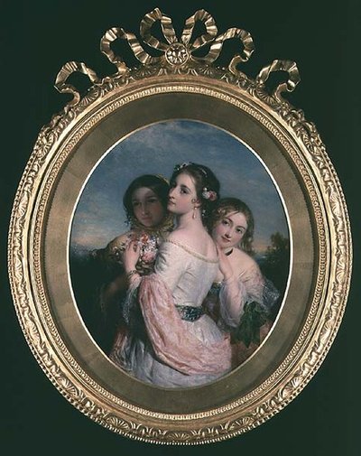 Trois beautés, vers 1845 - Charles Baxter