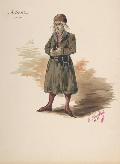 Conception de costume pour Adam, 1889 - Charles Bianchini