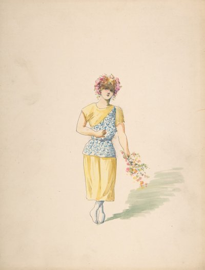 Costume pour un jeune en jaune et bleu, n.d. - Charles Bianchini