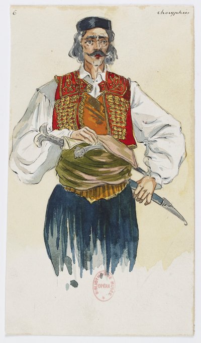 Holmès - La montagne noire - costume designs by Charles Bianchini - 06. Choryphées - Charles Bianchini