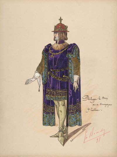 Philippe le Bon, duc de Bourgogne, costume design for Jeanne d