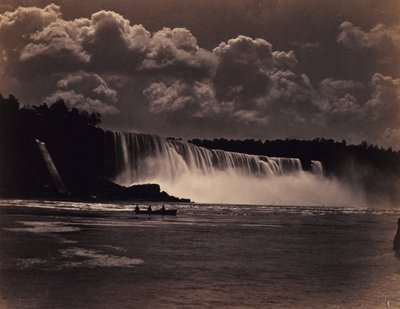 Niagara, avec bateau, vers 1870 (épreuve à l