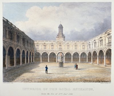 Cour de la Bourse Royale, Ville de Londres, 1838 - Charles Bigot