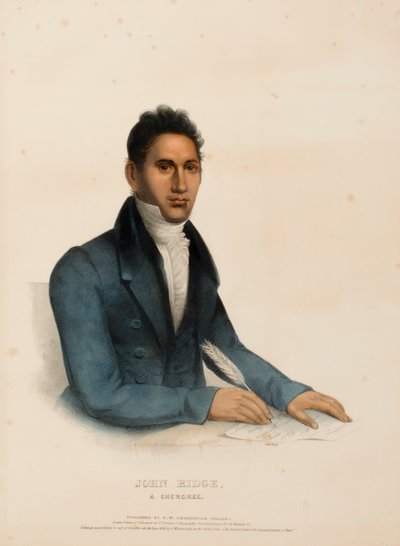 JOHN RIDGE, A CHEROKEE, extrait de History of the Indian Tribes of North America (Histoire des tribus indiennes d