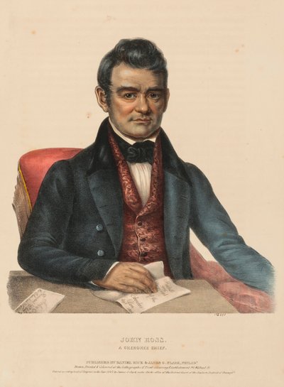 JOHN ROSS. A CHEROKEE CHIEF, extrait de History of the Indian Tribes of North America (Histoire des tribus indiennes d