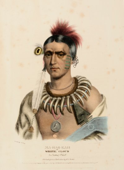 MA-HAS-KAH, tiré de History of the Indian Tribes of North America (Histoire des tribus indiennes d