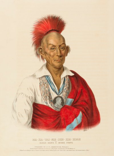 MA-KA-TAI-ME-SHE-KIA-KIAH, extrait de History of the Indian Tribes of North America (Histoire des tribus indiennes d