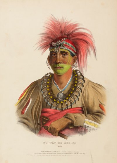 NO-WAY-KE-SUG-GA. OTOE, tiré de History of the Indian Tribes of North America (Histoire des tribus indiennes d