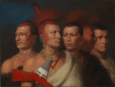 Young Omahaw, War Eagle, Little Missouri et Pawnees - Charles Bird King