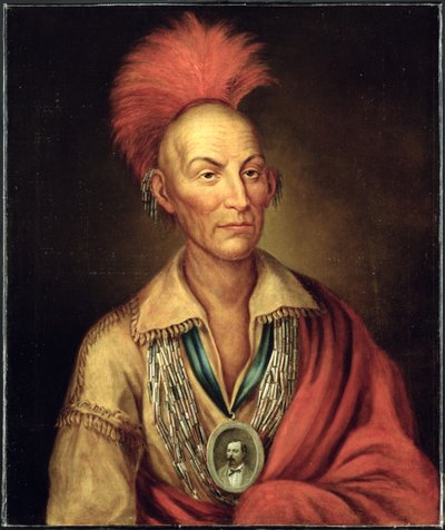 Portrait de Black Hawk (1767-1838) par Homer Henderson vers 1870 - Charles Bird after King