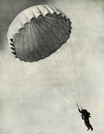Aviateur utilisant un parachute pendant la Seconde Guerre mondiale, 1941 - Charles Brown
