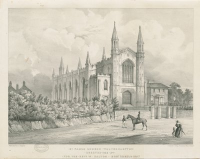 Wolverhampton - Église Saint-Paul : lithographie, nd [milieu du 19e siècle] - Charles Burton