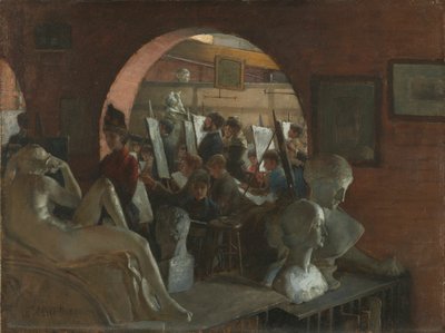 Une alcôve dans la Ligue des étudiants en art, 1888 - Charles C. Curran