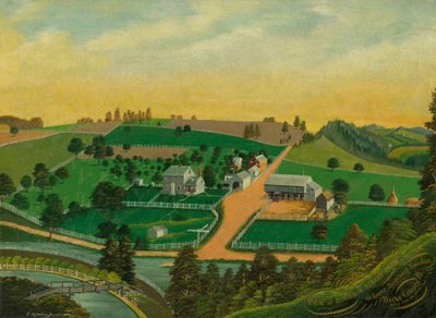Vue de la ferme de Benjamin Reber, 1872 - Charles C. Hofmann