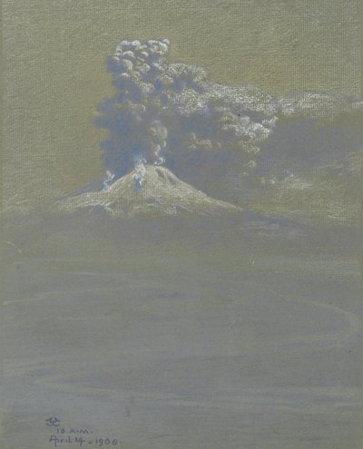 Une pluie de cendres sur Ottaviano, 14 avril 1906 - Charles Caryl Coleman