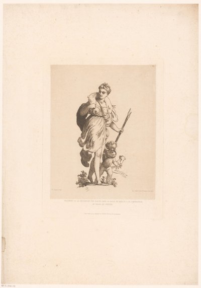 Diane après la chasse. Fragment de la décoration sur Glaces dans la Salle de Bain de S.M. L