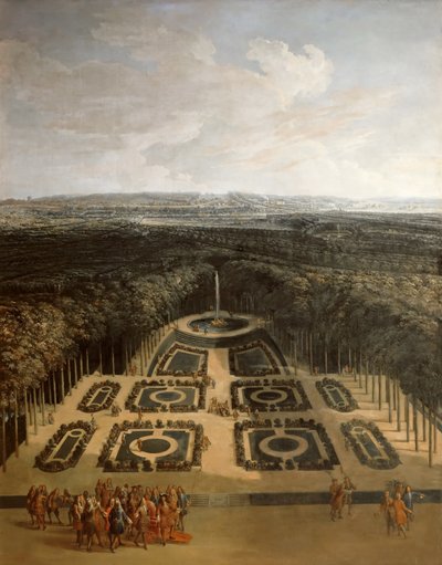 Promenade de Louis XIV dans les jardins du Grand Trianon - Charles Chastelain