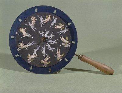 Le Phénakistiscope avec une carte de conception de chérubin, 1835 - Charles Chevalier