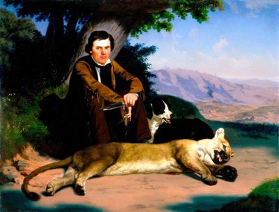 Ch. Ch. Nahl, Peter Quivey et le lion de montagne - Charles Christian Nahl