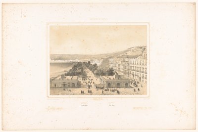 Vue de la Villa Poggio Reale avec allée d