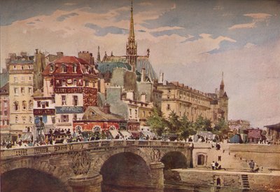 Paris depuis le Pont Saint-Michel, vers 1846 - Charles Claude Pyne