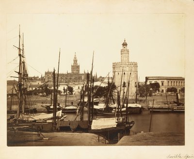 Cathédrale, Torre del Oro et Rivière Guadalquivir, Séville - Charles Clifford