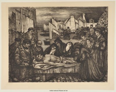 Douleur au pays de la mer ou Les victimes de la mer (épreuve b) - Charles Cottet