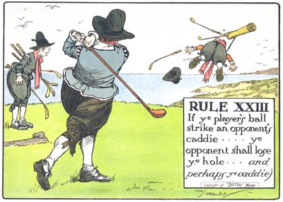 Règle XIII : Si la balle du joueur frappe le caddie de l