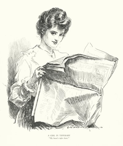 Une fille à Tipperary, "Mon cœur est là-bas" - Charles Dana Gibson
