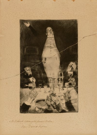 M. Pickwick prononçant son célèbre discours, extrait des "Cahiers de Pickwick". - Charles Dana Gibson