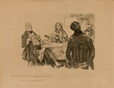M. et Mme Micawber, David Copperfield et Traddles, extrait de "David Copperfield". - Charles Dana Gibson