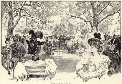 Dimanche matin, près de Stanhope Gate, Hyde Park - Charles Dana Gibson