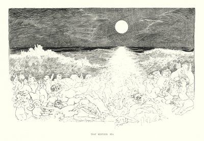 Cette mer agitée (lithographie) - Charles Dana Gibson