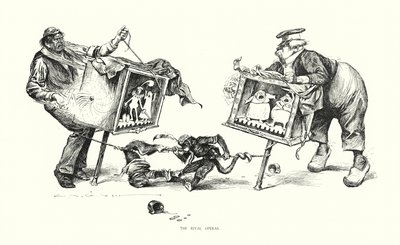 Les opéras rivaux (lithographie) - Charles Dana Gibson