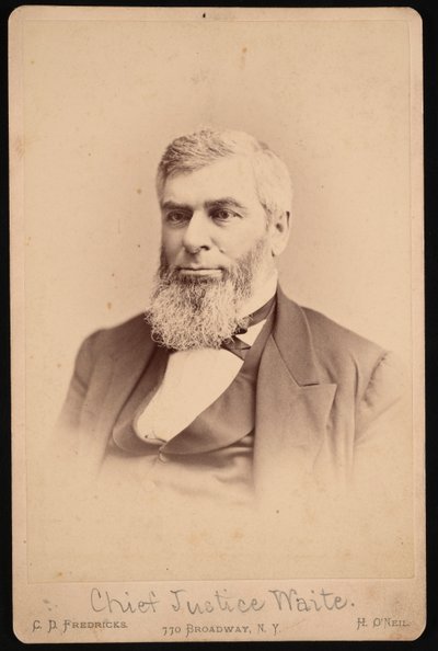 Portrait de Morrison Remick Mott Waite 1816-1888, avant 1888 - Charles De Forest Fredricks