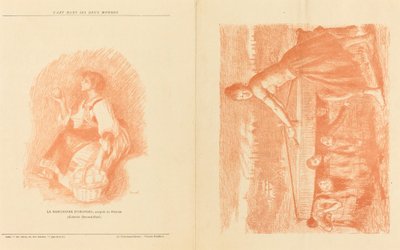 La Meule; Jeune premier! [recto] - Charles Decaux after John Lewis Brown