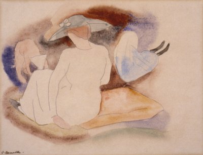 (Femme avec chapeau et 2 personnages) - Charles Demuth