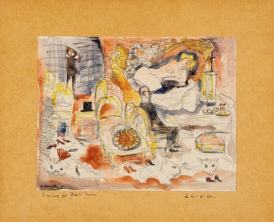 Le comte Muffat découvre Nana avec le marquis de Chouard - Charles Demuth