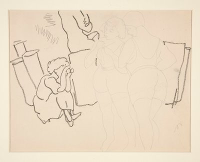 Quatre figures sur la plage, probablement à Provincetown - Charles Demuth