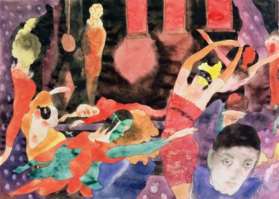Illustration pour Le Masque de la Mort Rouge de Poe - Charles Demuth