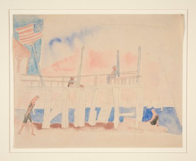 Jetée avec quatre figures - Charles Demuth