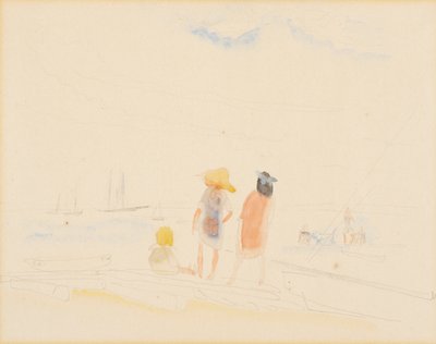 Deux femmes et un enfant sur la plage - Charles Demuth